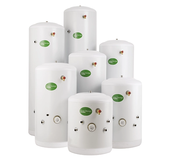 green storage cylinders