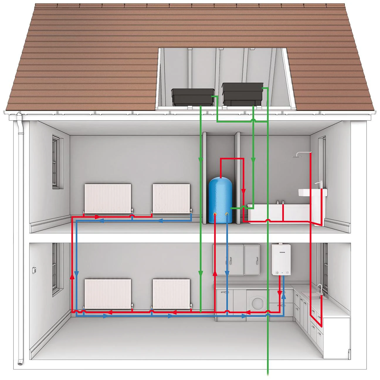 regular boiler diagram