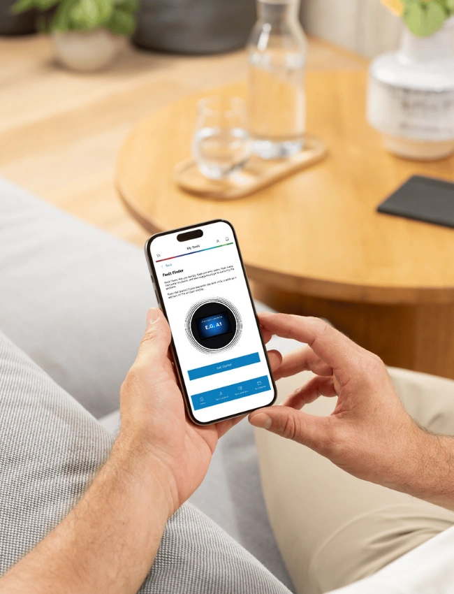 Fault Finder on the app