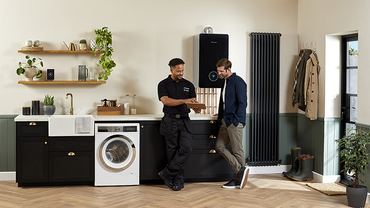 checking boiler guarantees with installer